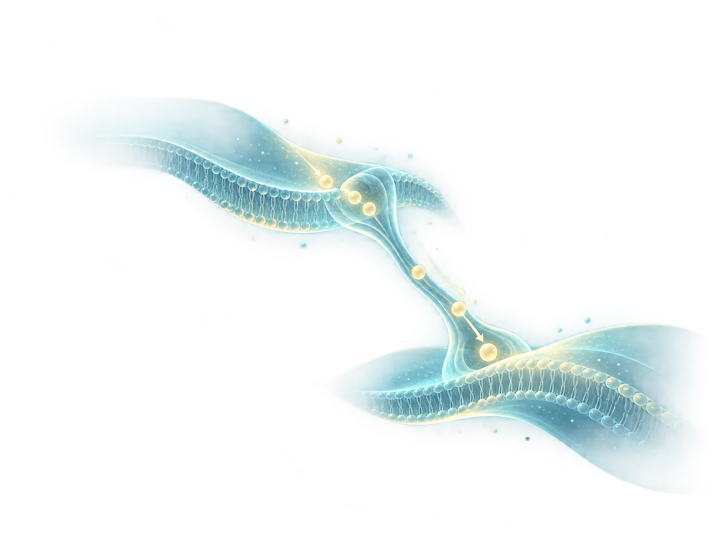 Concept illustration of lipid transport between membranes